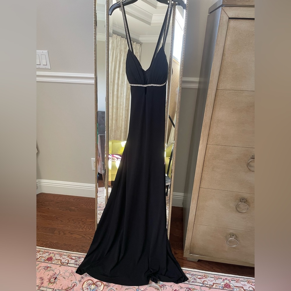 Betsy and Adam by Linda Fernell black mermaid dress